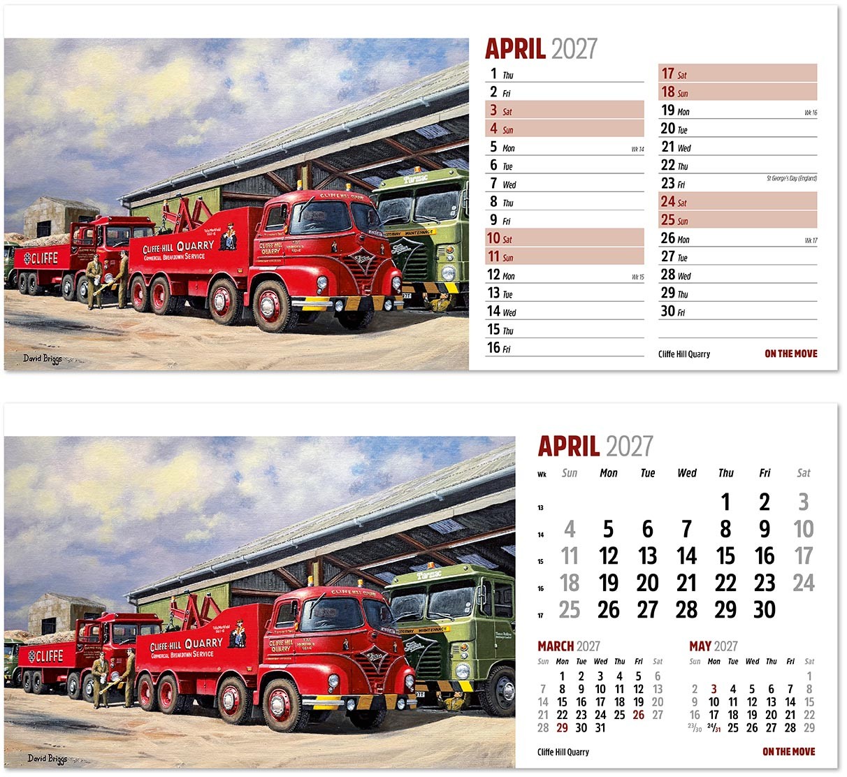On the Move Desk Calendar