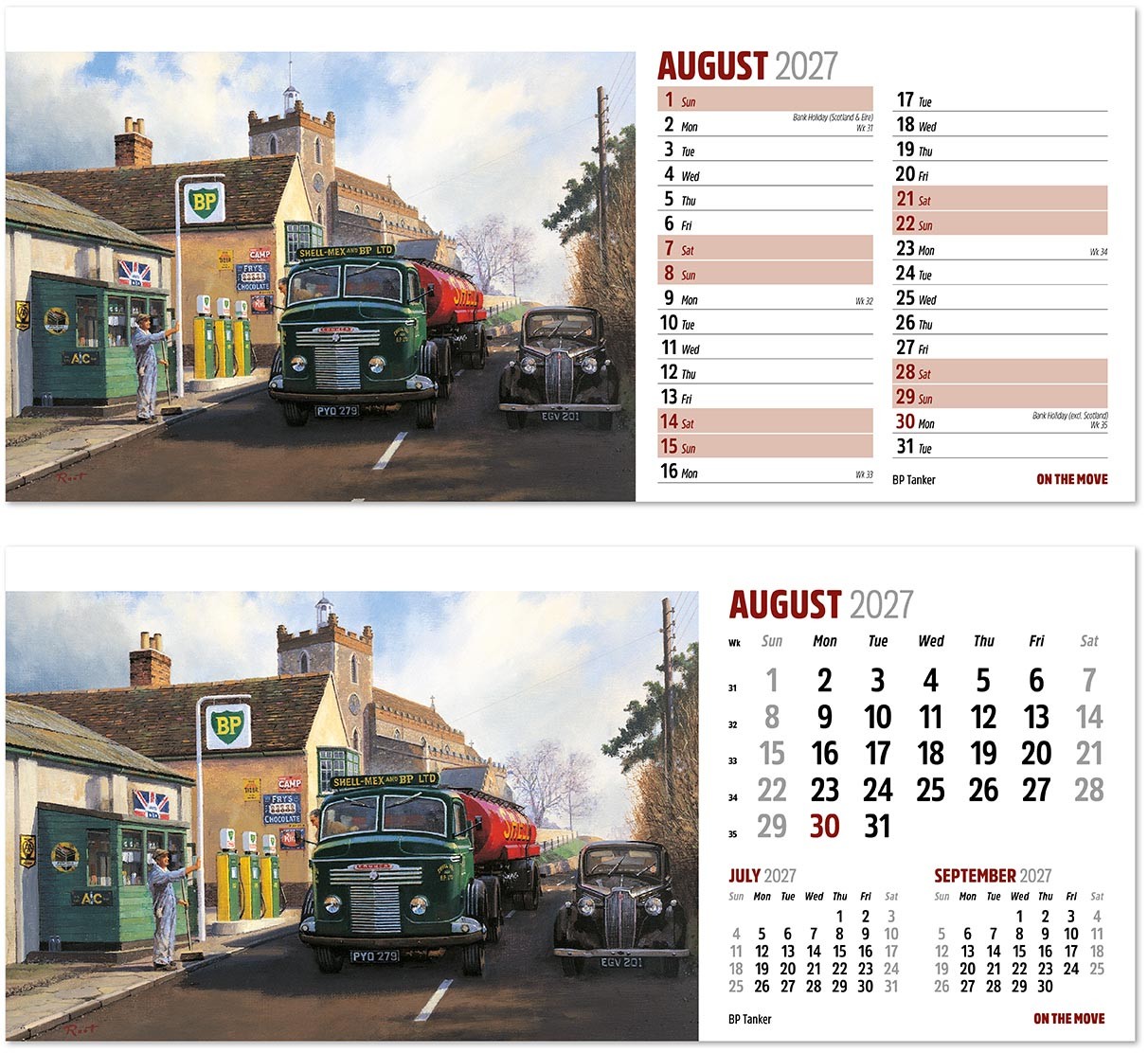 On the Move Desk Calendar