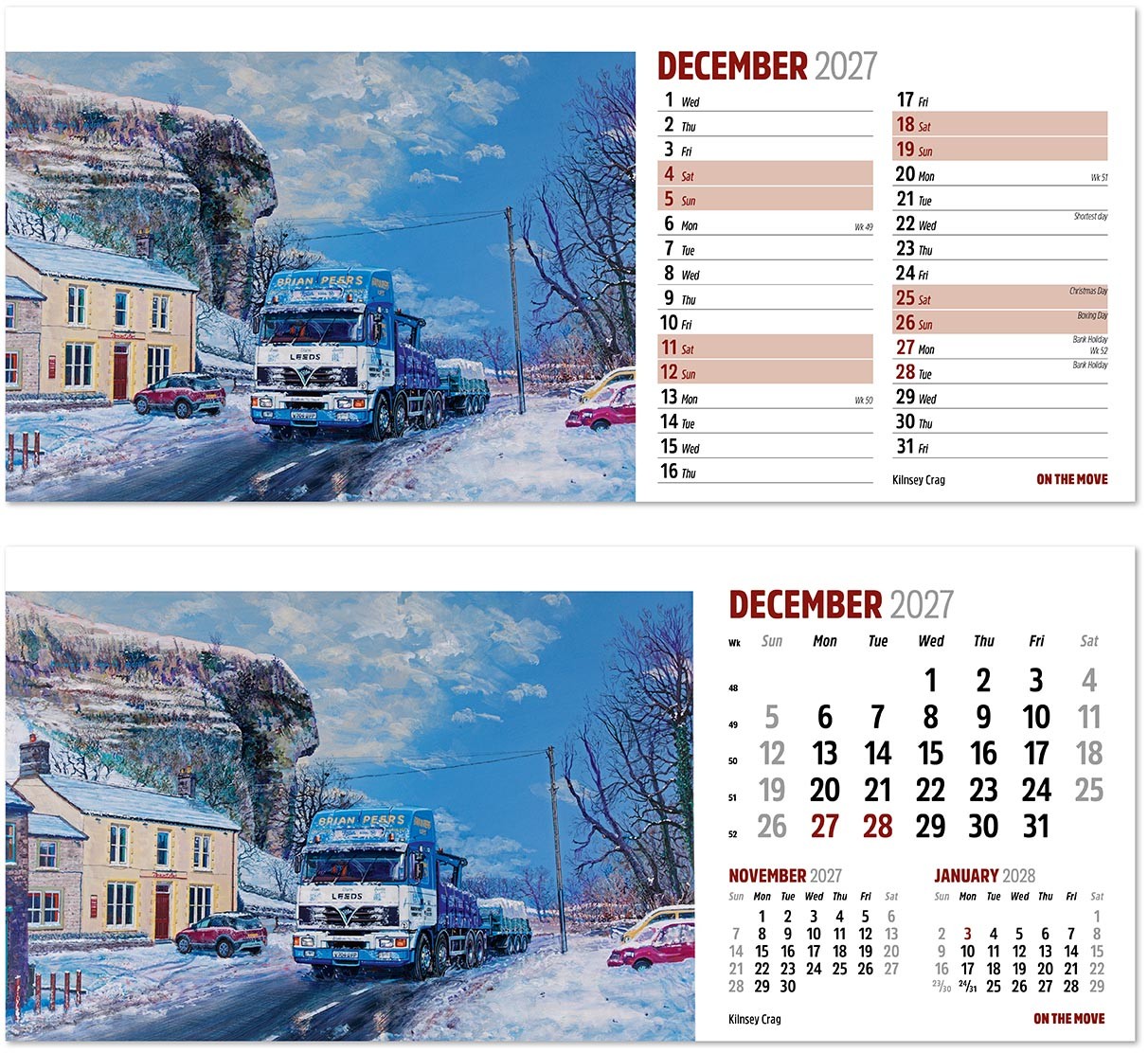 On the Move Desk Calendar