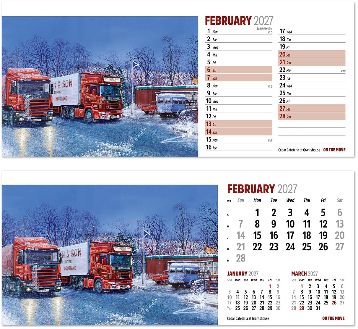 On the Move Desk Calendar