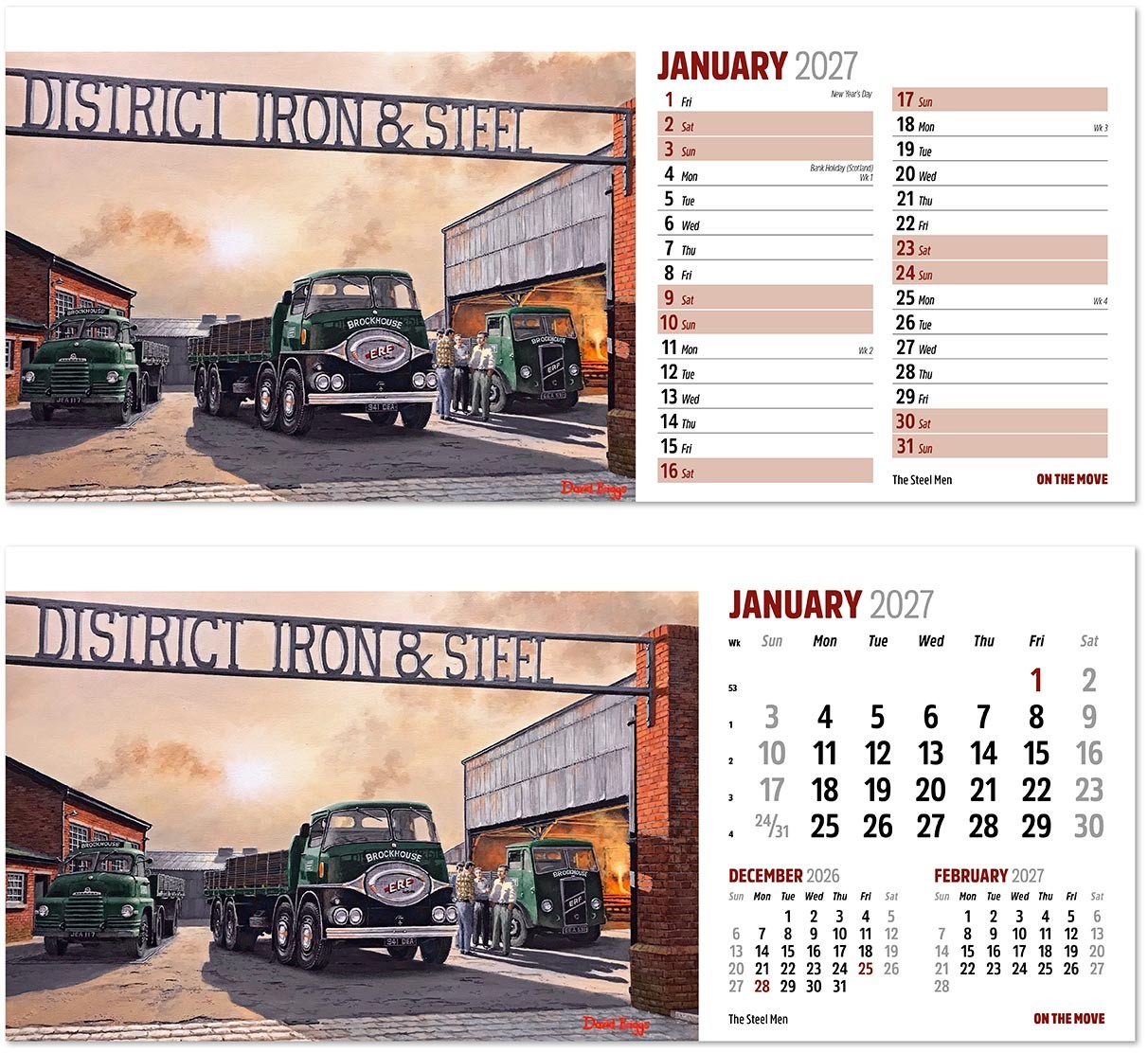 On the Move Desk Calendar