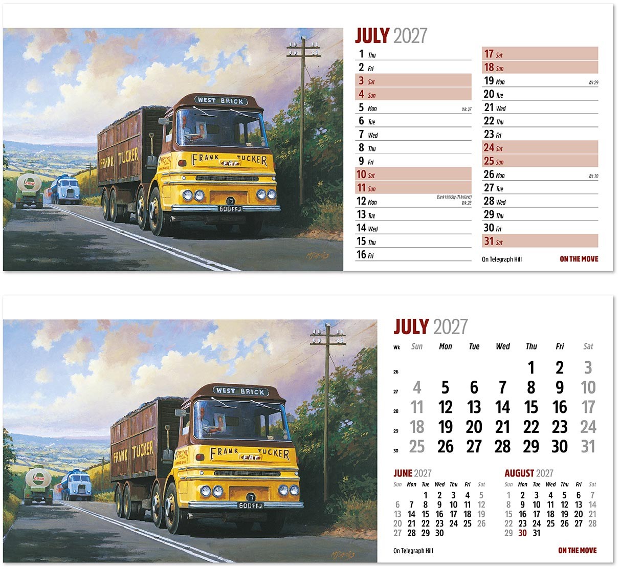 On the Move Desk Calendar
