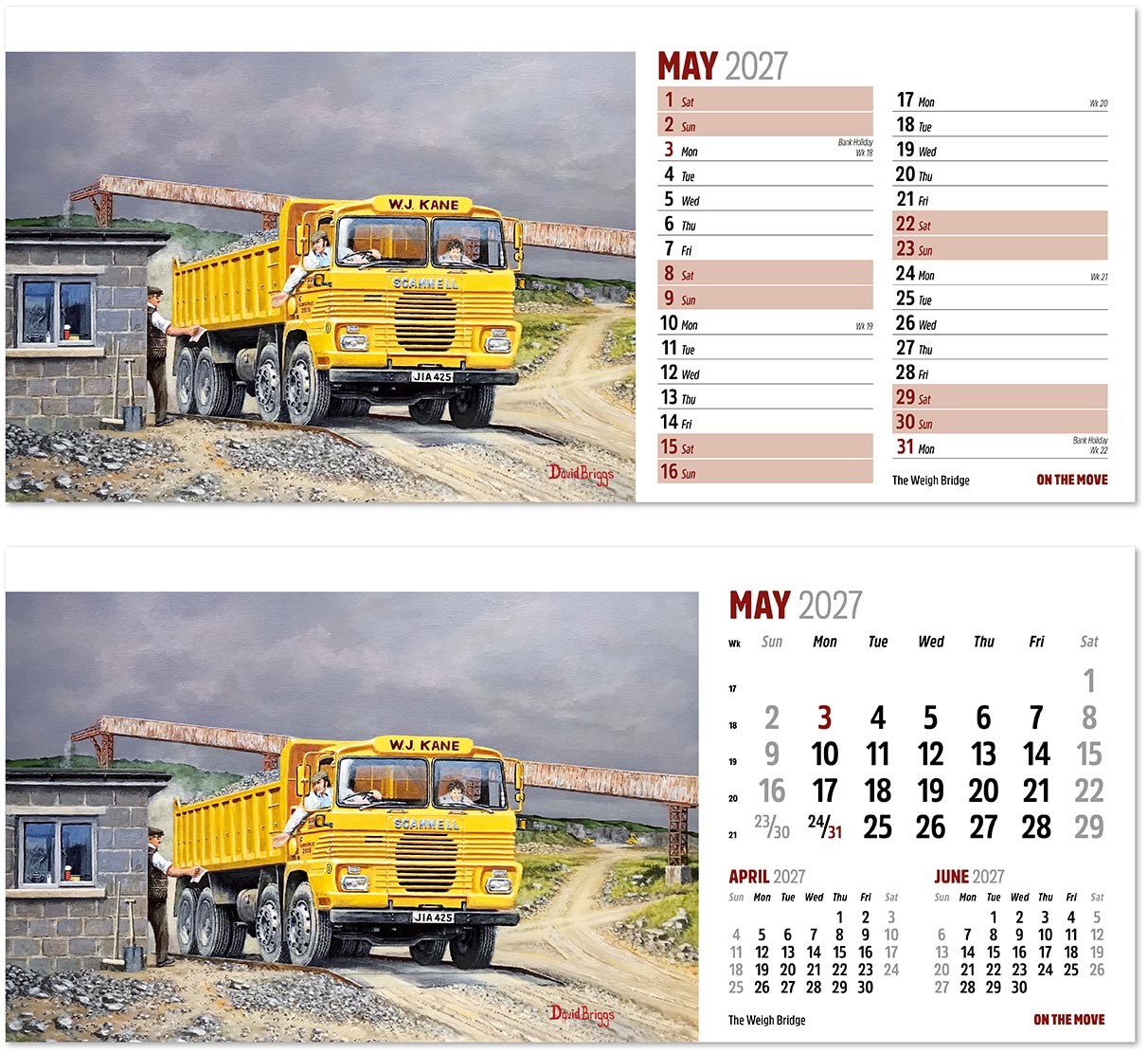On the Move Desk Calendar