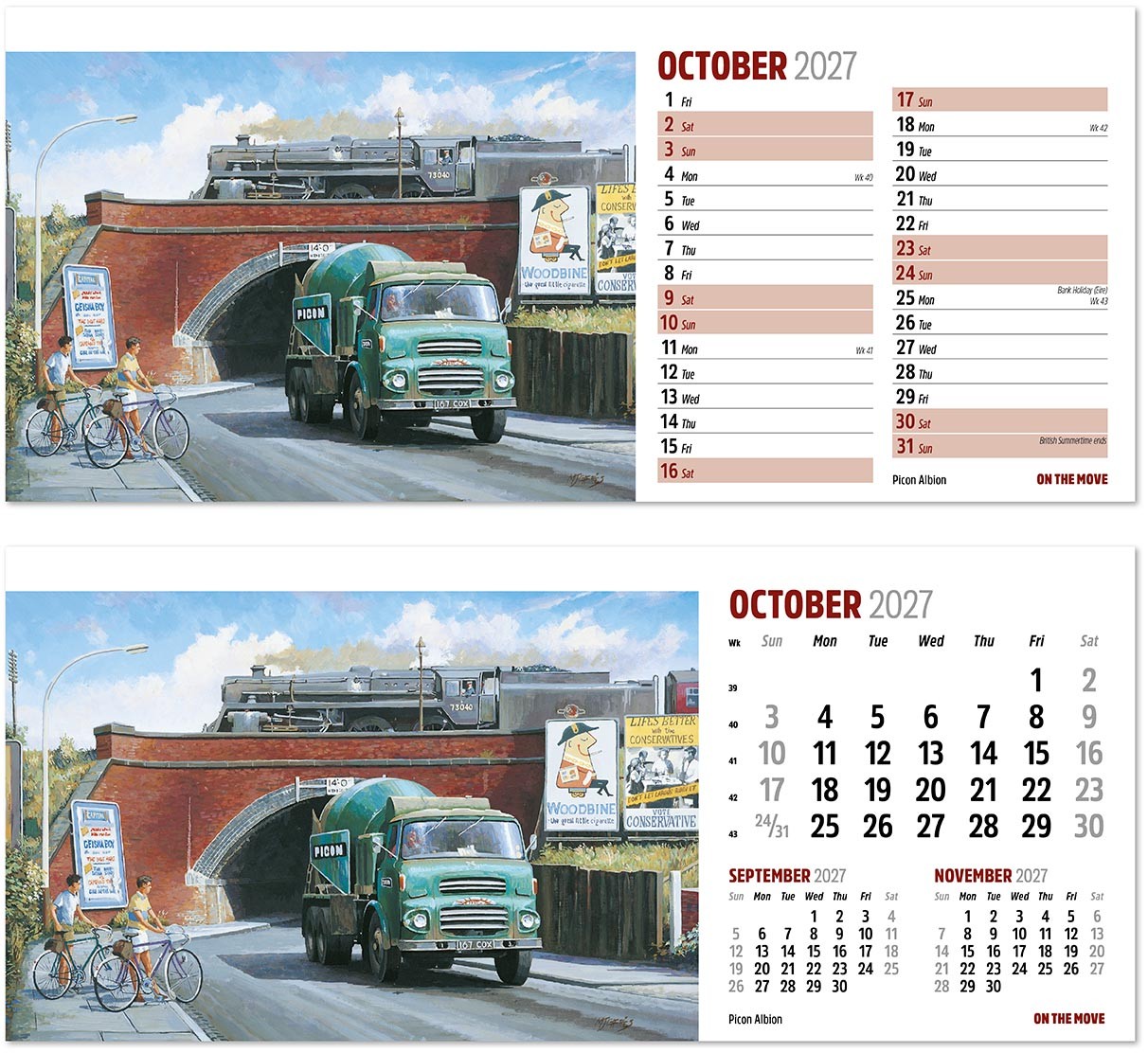 On the Move Desk Calendar