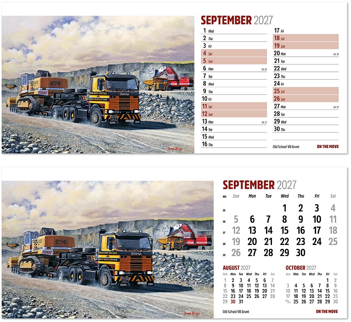 On the Move Desk Calendar