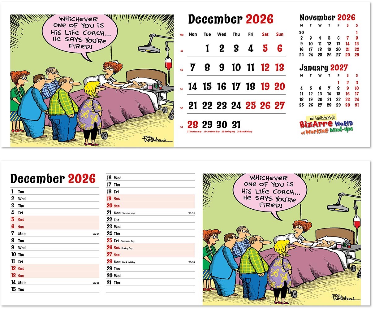 Bizarre World of Working Wind Ups Desk Calendar