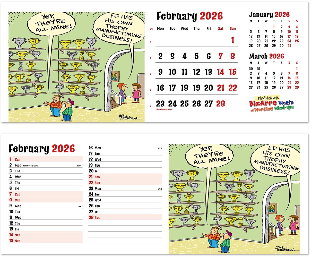 Bizarre World of Working Wind Ups Desk Calendar