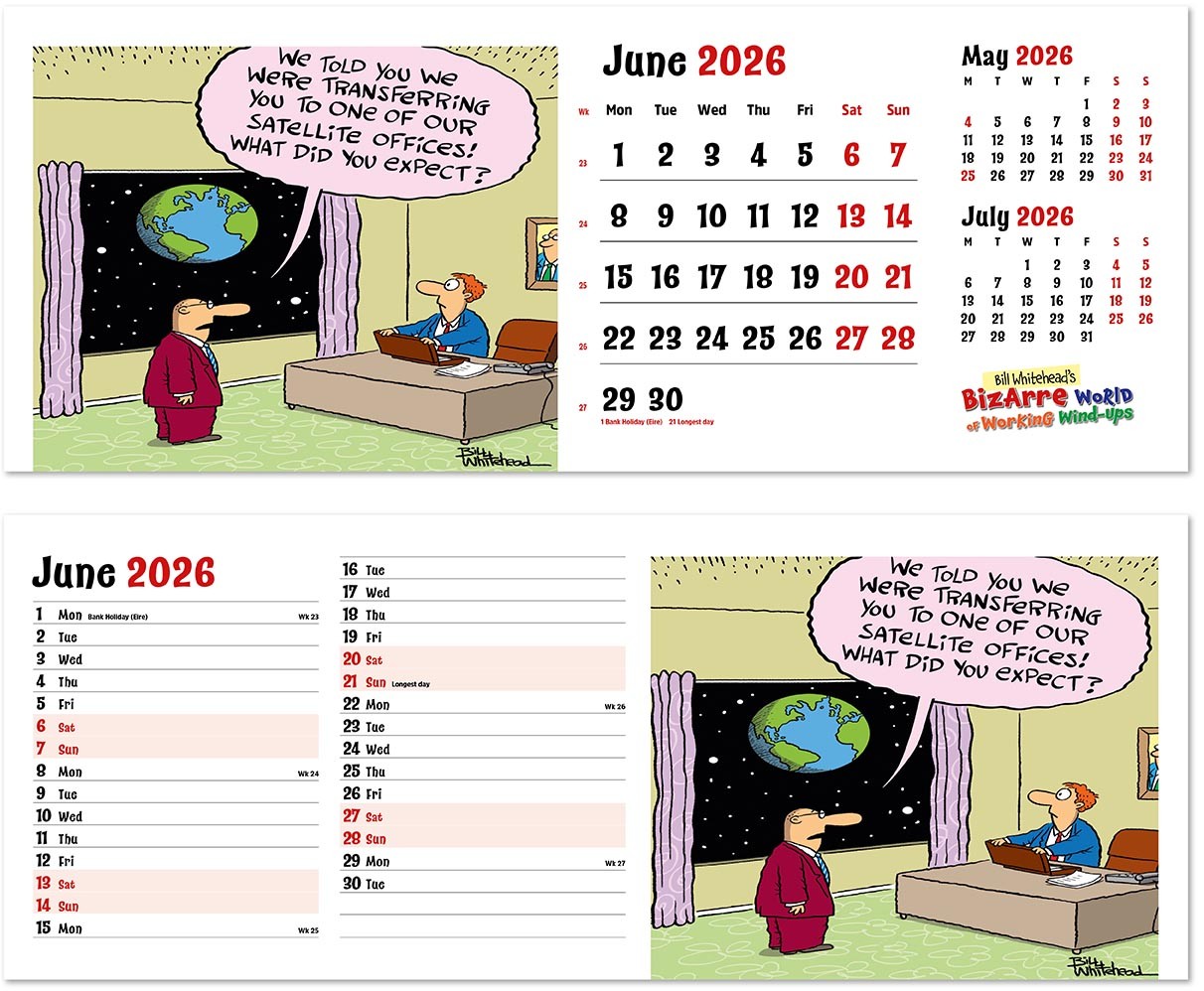 Bizarre World of Working Wind Ups Desk Calendar