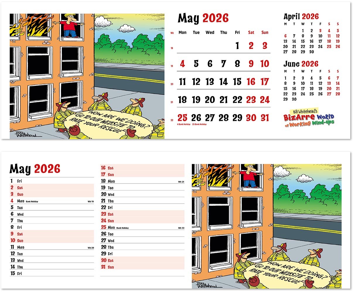 Bizarre World of Working Wind Ups Desk Calendar