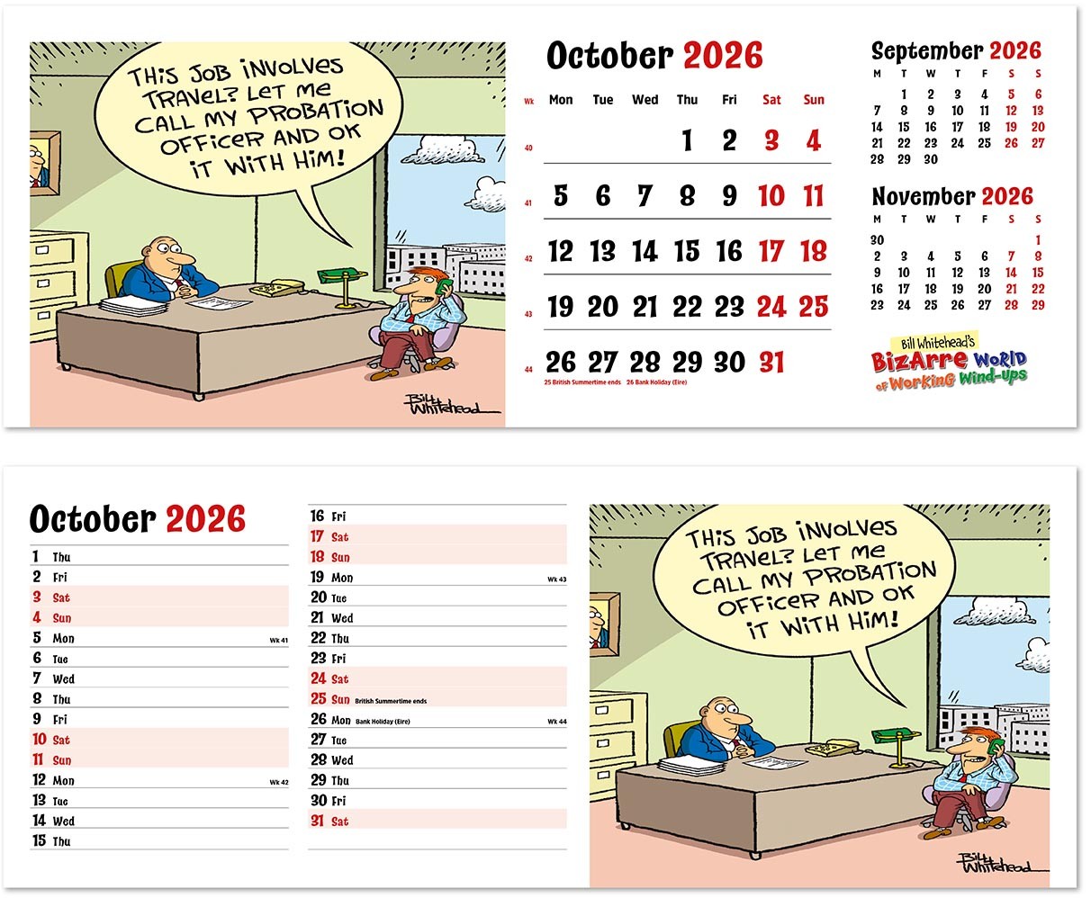 Bizarre World of Working Wind Ups Desk Calendar
