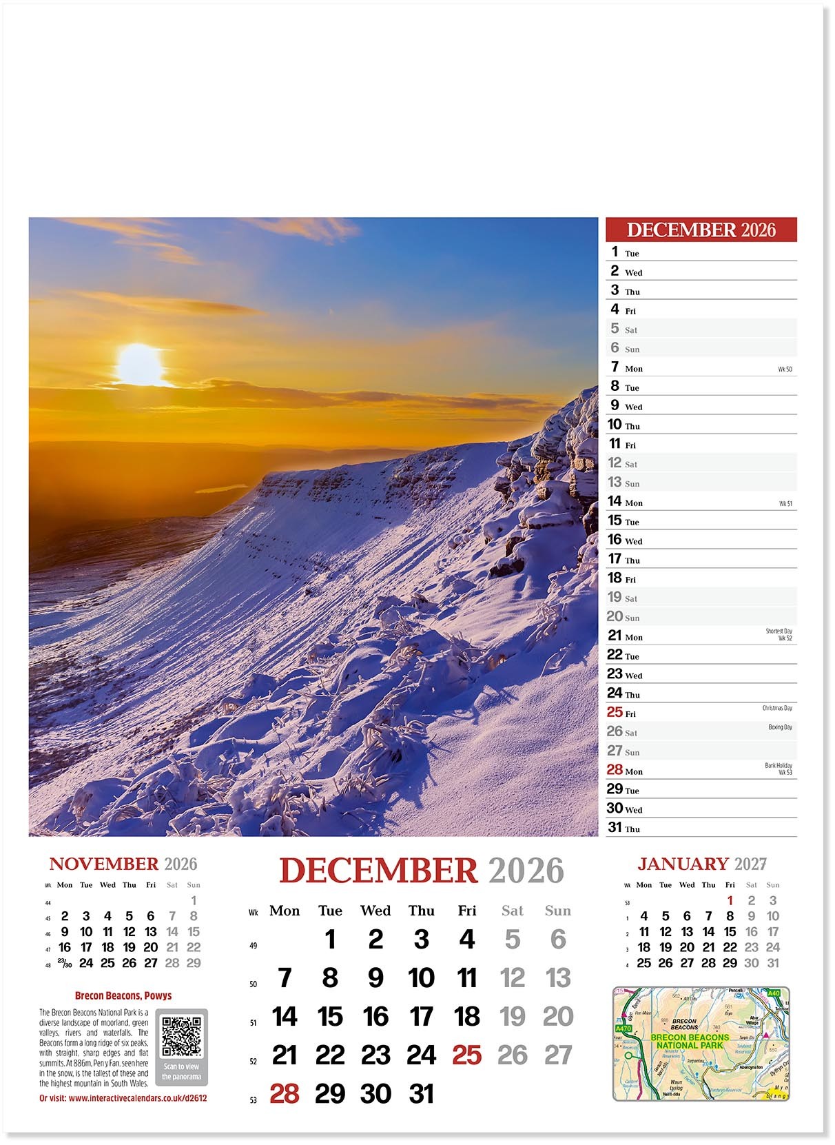 Discover Britain Wall Calendar