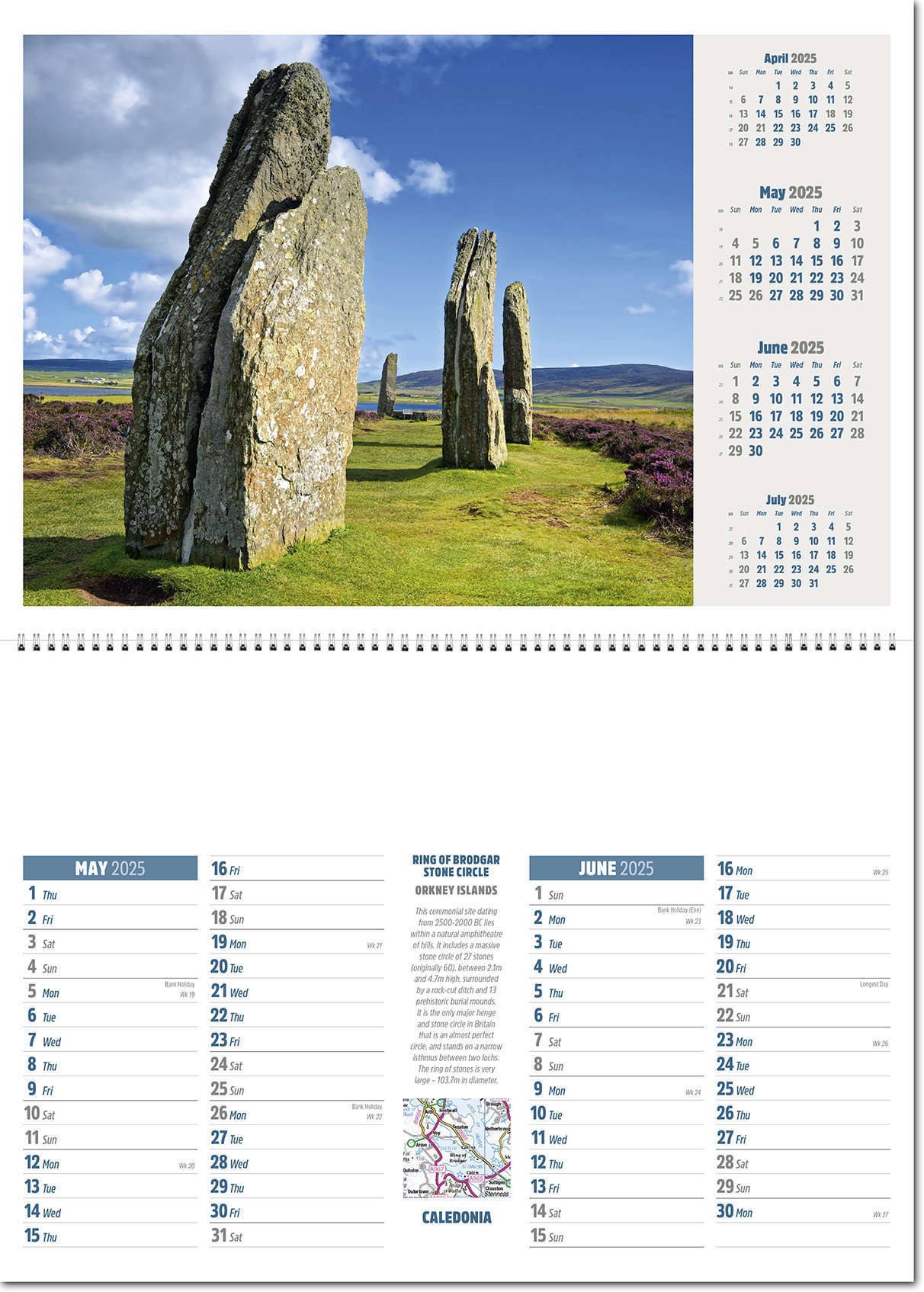 Caledonia Postage Saver Calendar