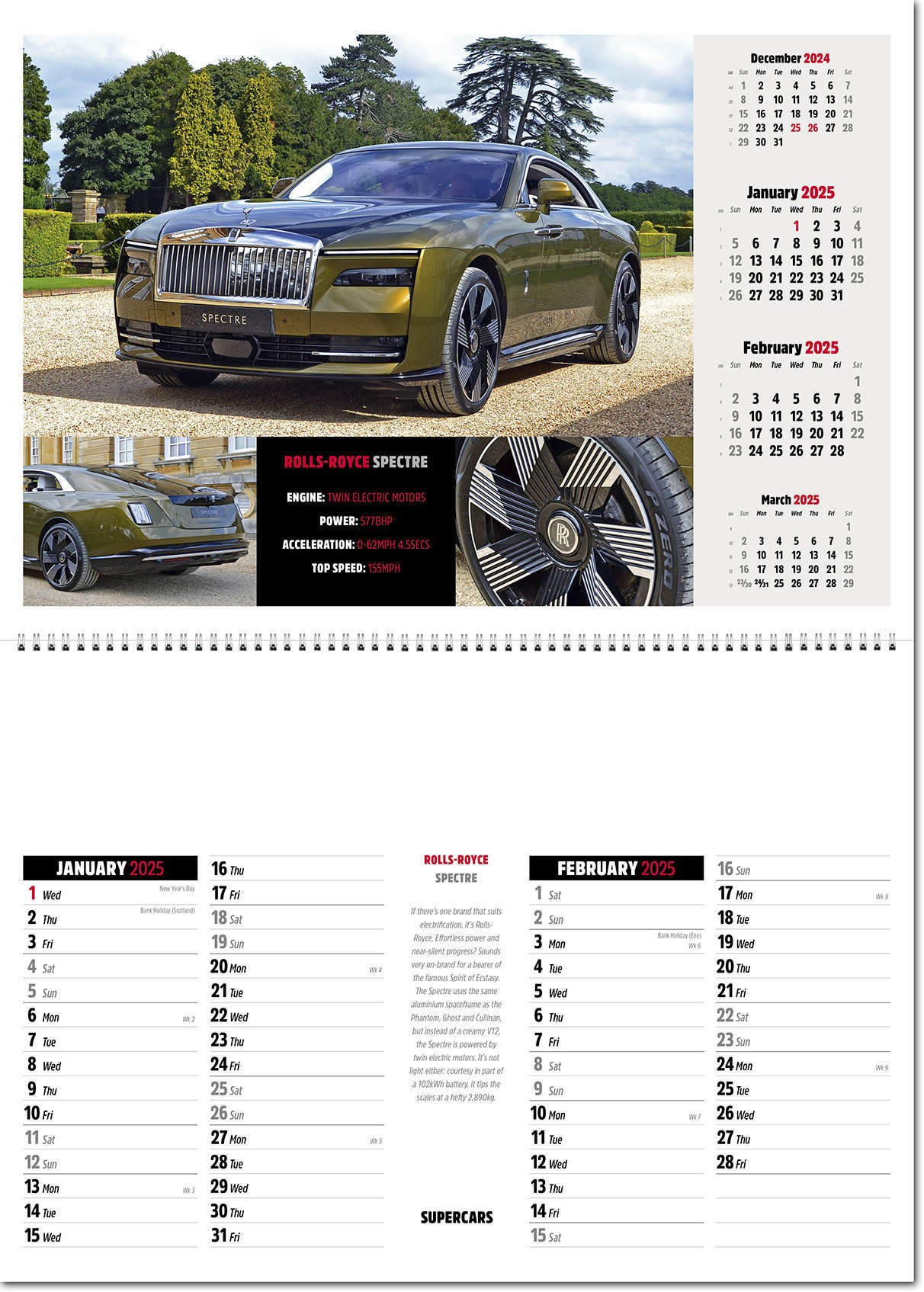 Supercars Postage Saver Calendar