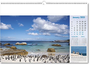 Deep Blue Wall Calendar