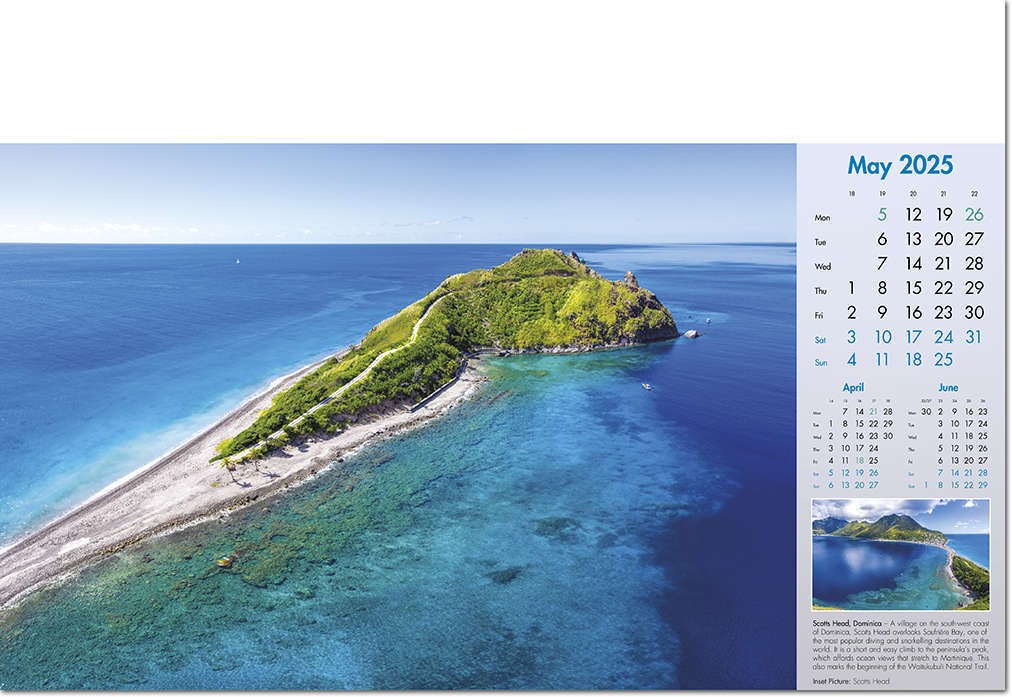 Deep Blue Wall Calendar