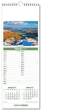 Slimline Scenes of Britain Calendar