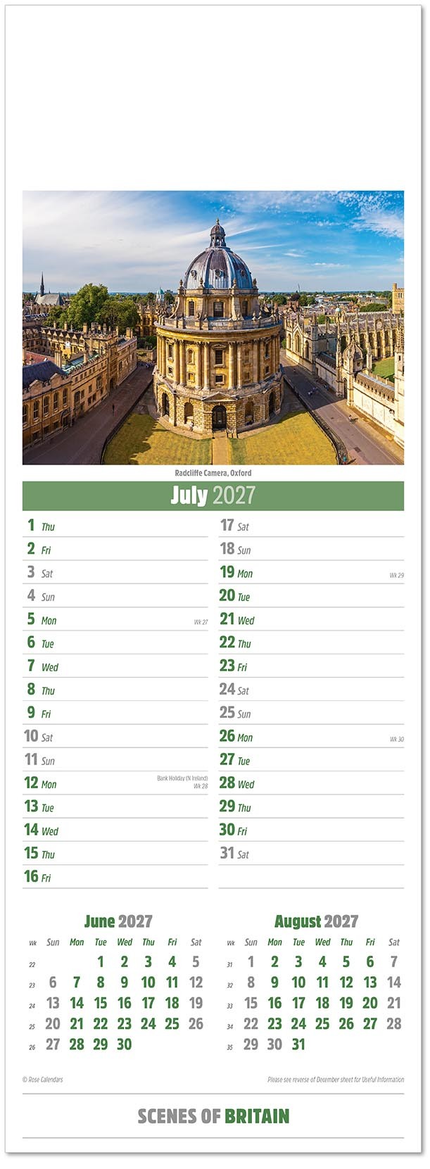 Slimline Scenes of Britain Calendar